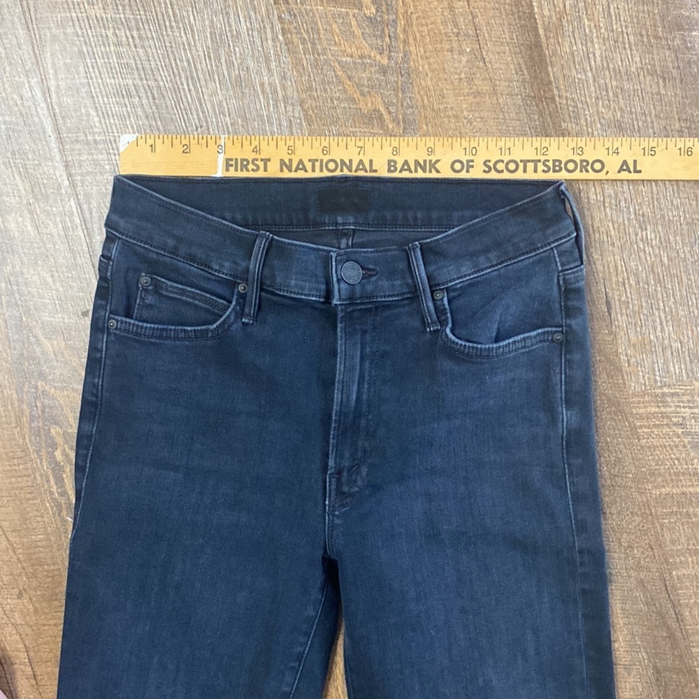 MOTHER THE RASCAL ANKLE SNIPPET IN BLACKBIRD HI RISE STRAIGHT LEG ANKLE SZ 27 - Picture 11 of 16
